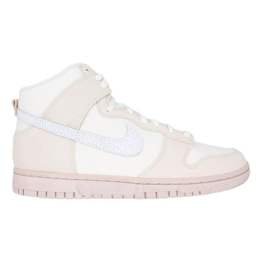 BNIB NWT [DV0822-100] Men’s 8.5 Nike DUNK HIGH RETRO PRM 'CRACKED LEATHER SWOOSH